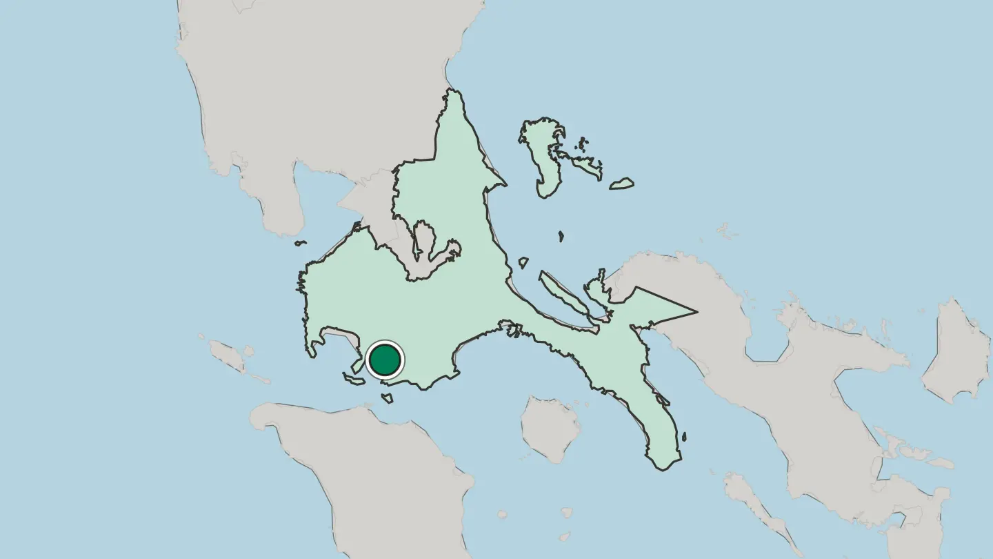 Map of Batangas in Philippines