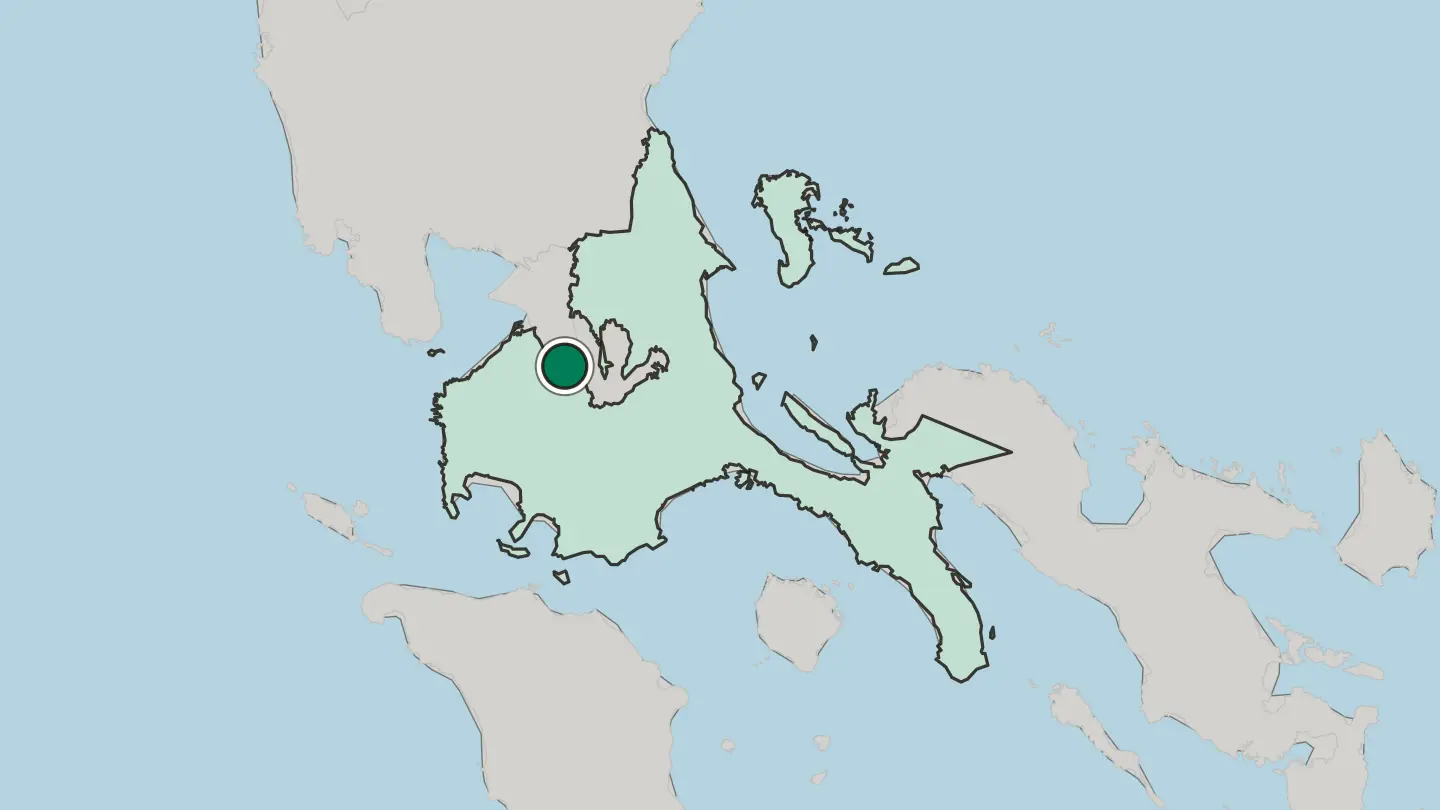 Map of Biñan in Philippines