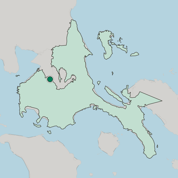 Map showing Biñan — In Calabarzon