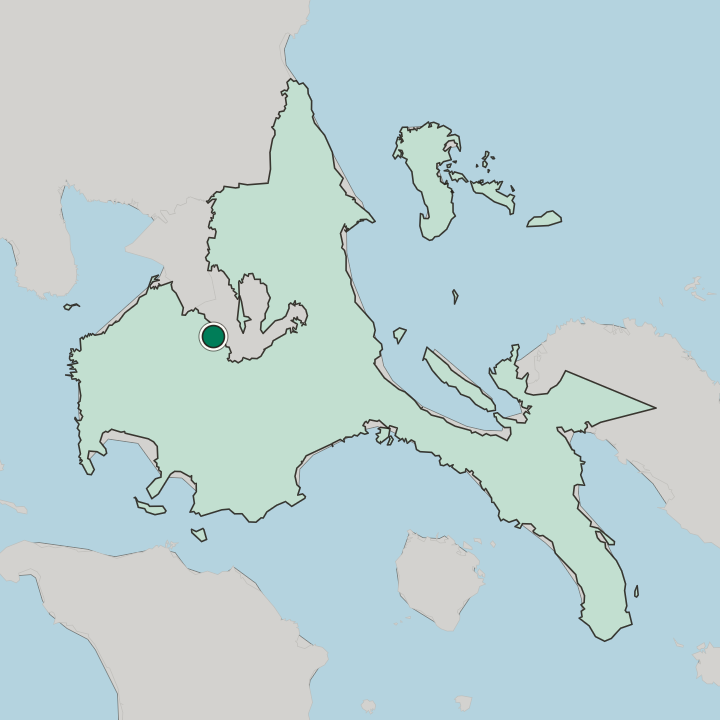 Map showing Cabuyao — In Calabarzon