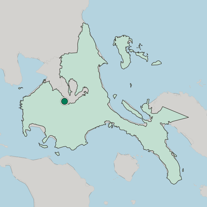 Map showing Calamba — In Calabarzon