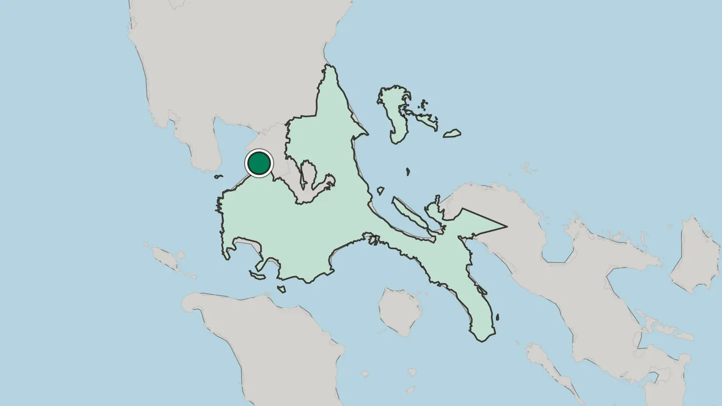Map of Cavite City in Philippines