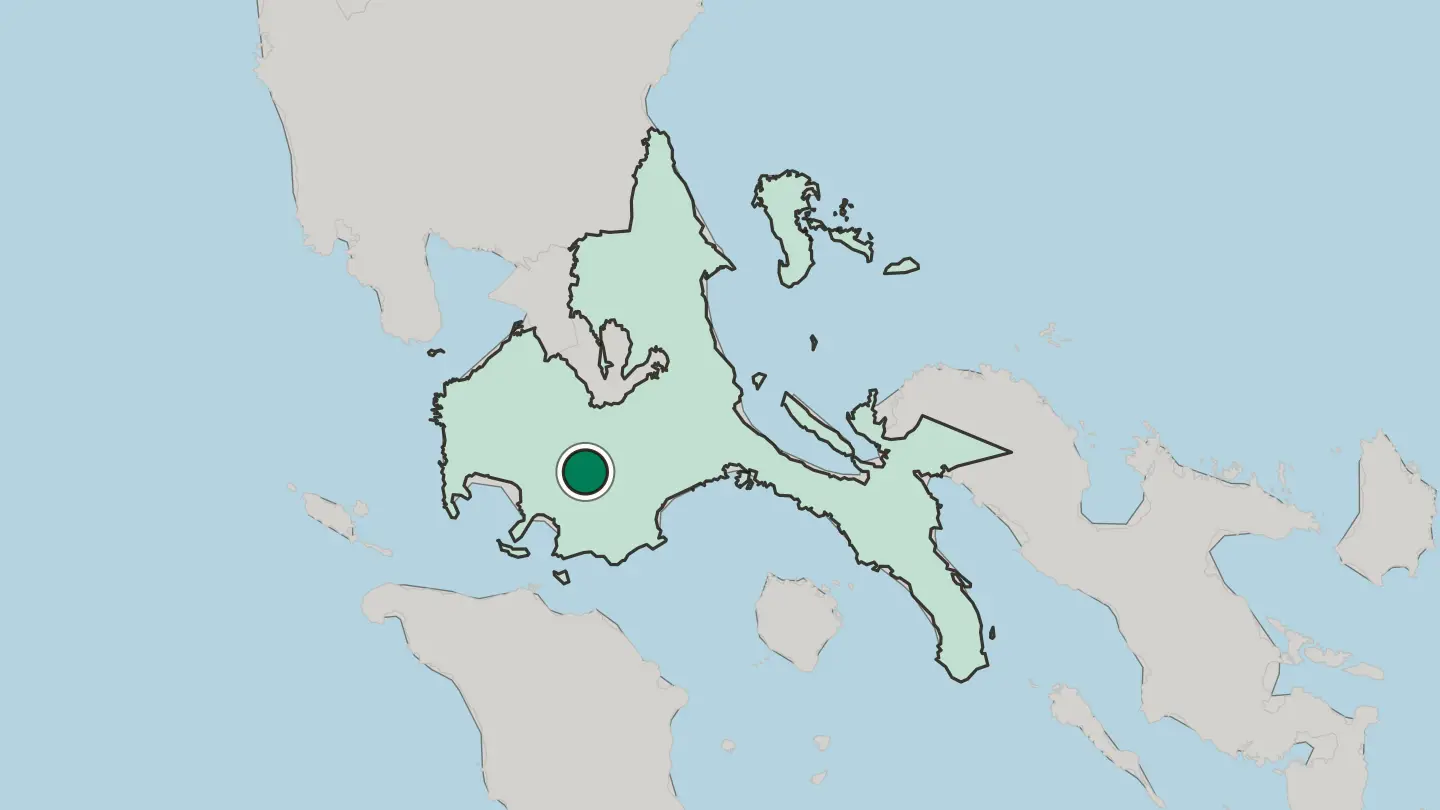 Map of Lipa City in Philippines