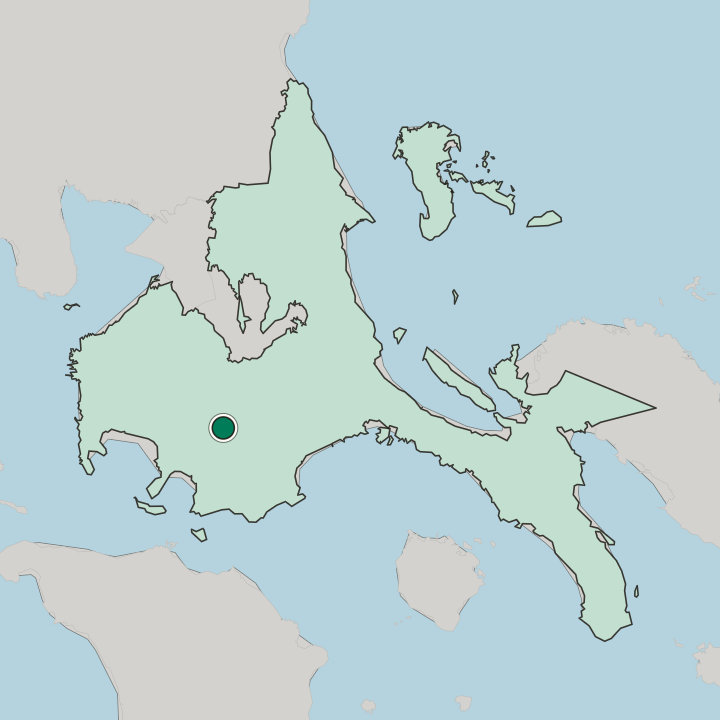 Map showing Lipa City — In Calabarzon