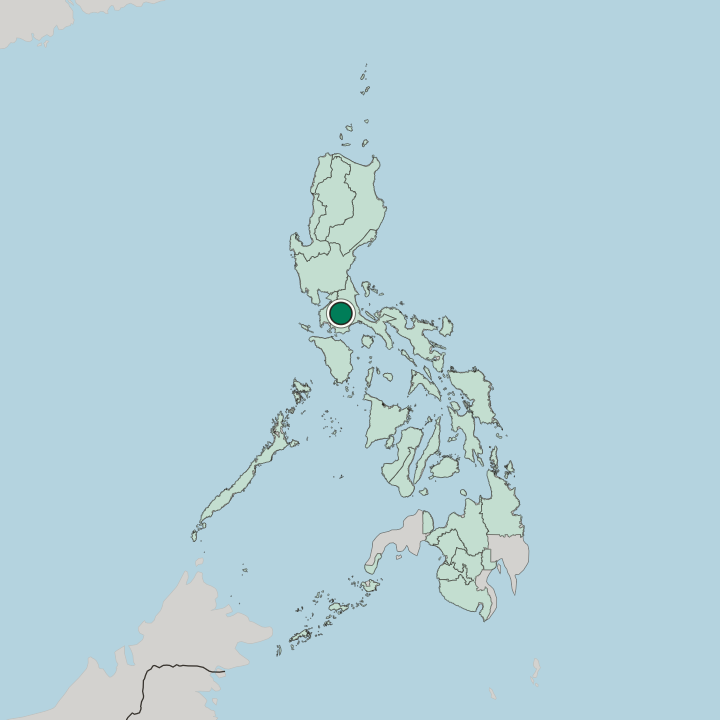 Map showing Los Baños — In Philippines