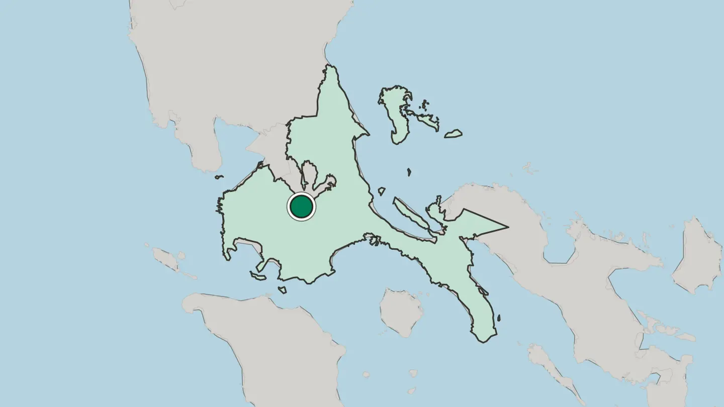 Map of Los Baños in Philippines