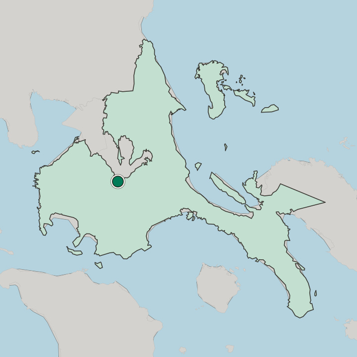 Map showing Los Baños — In Calabarzon