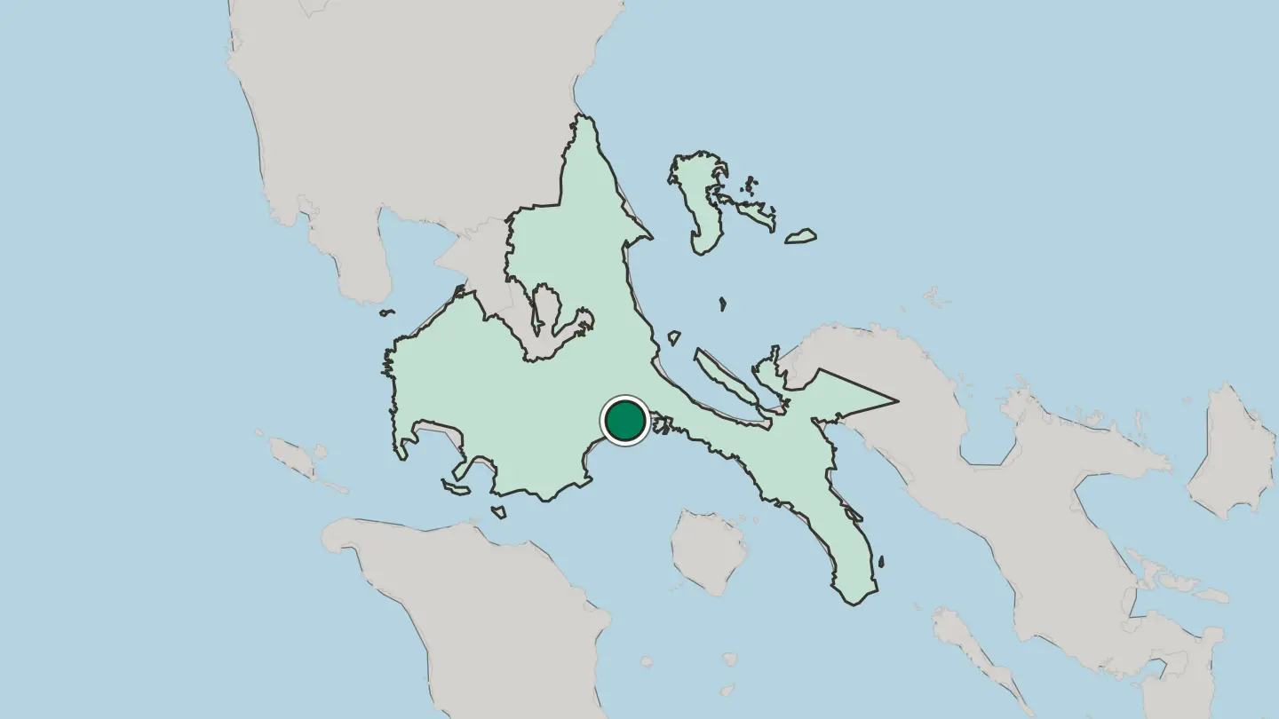 Map of Lucena in Philippines