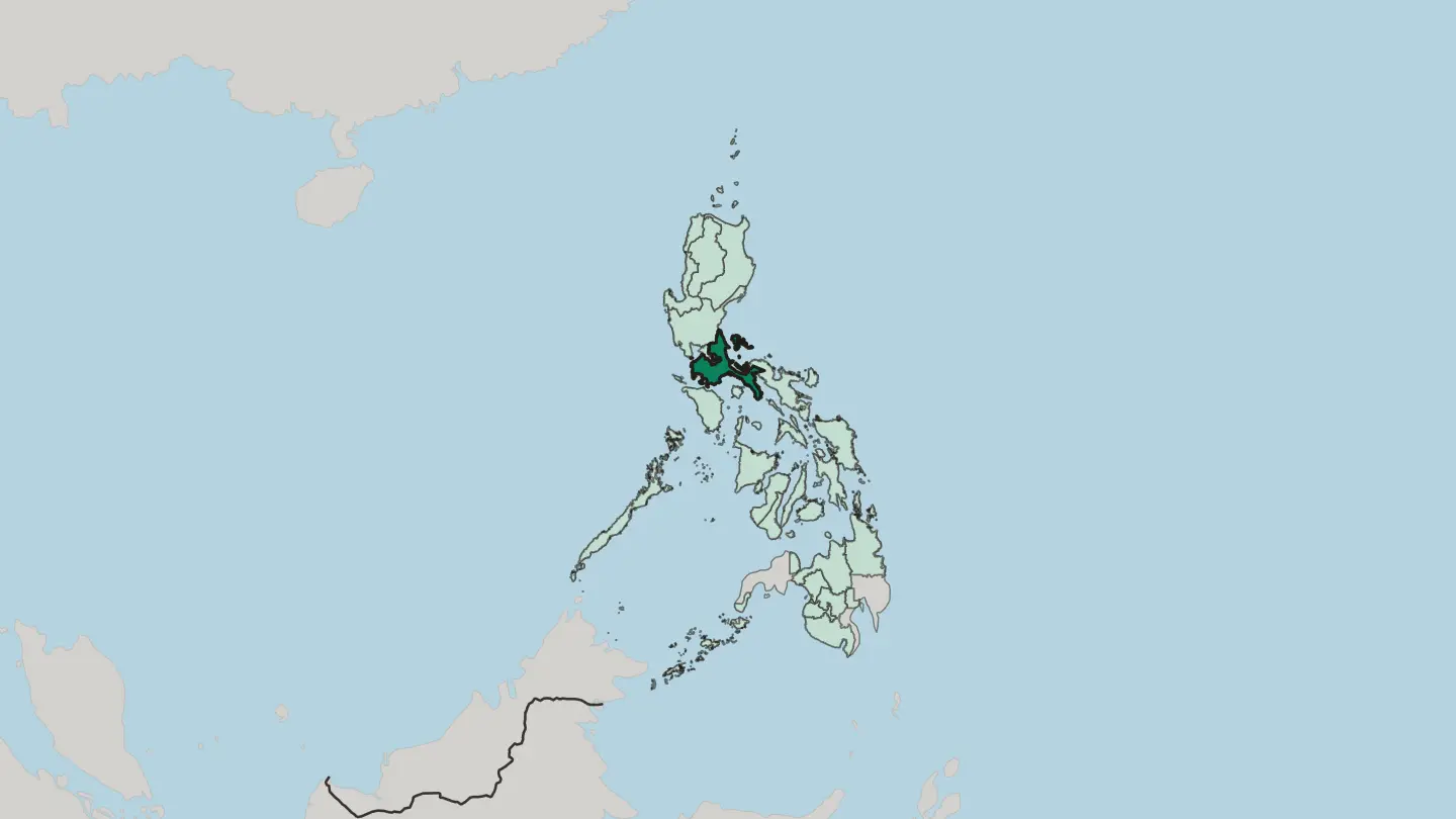 Map of Calabarzon in Philippines