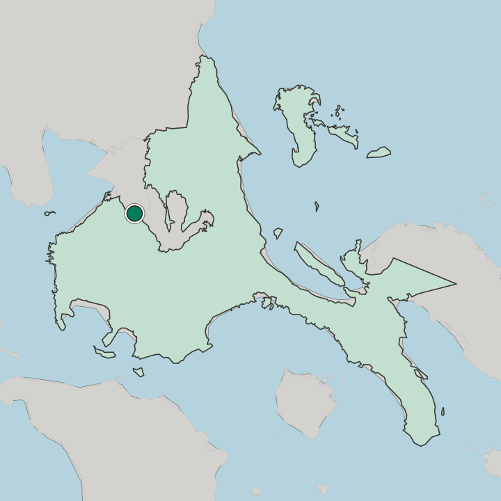 Map showing Muntinlupa — In Calabarzon