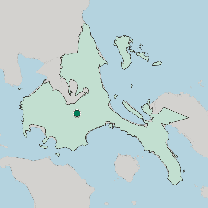 Map showing San Pablo — In Calabarzon