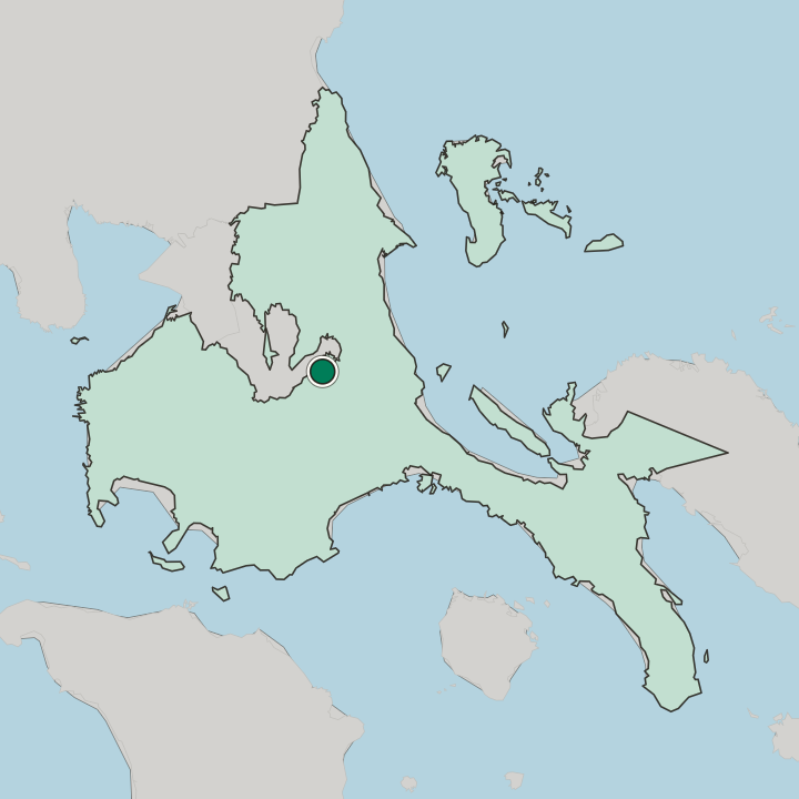 Map showing Santa Cruz — In Calabarzon