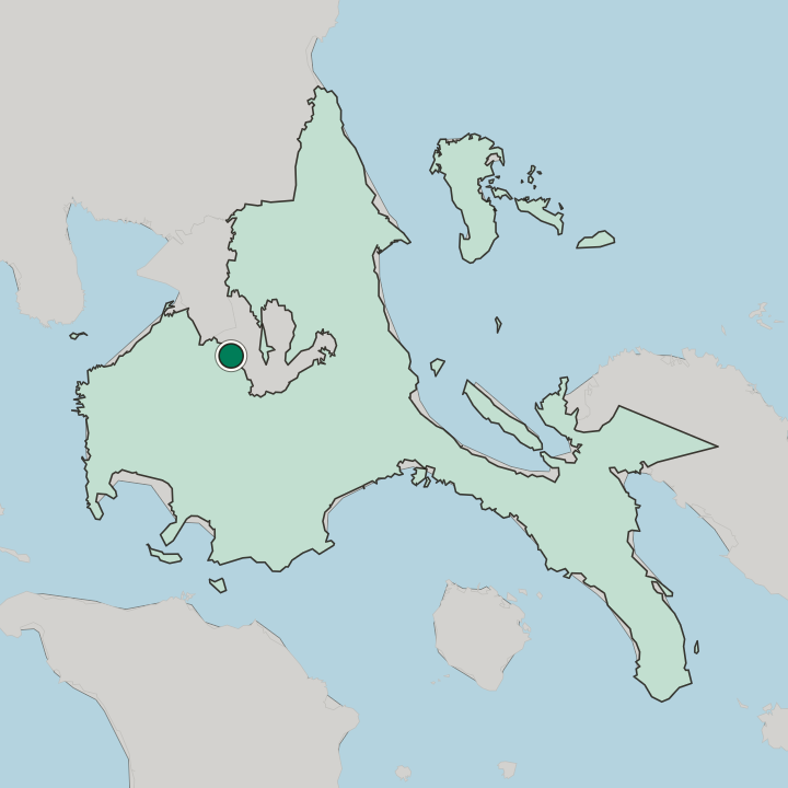 Map showing Santa Rosa — In Calabarzon