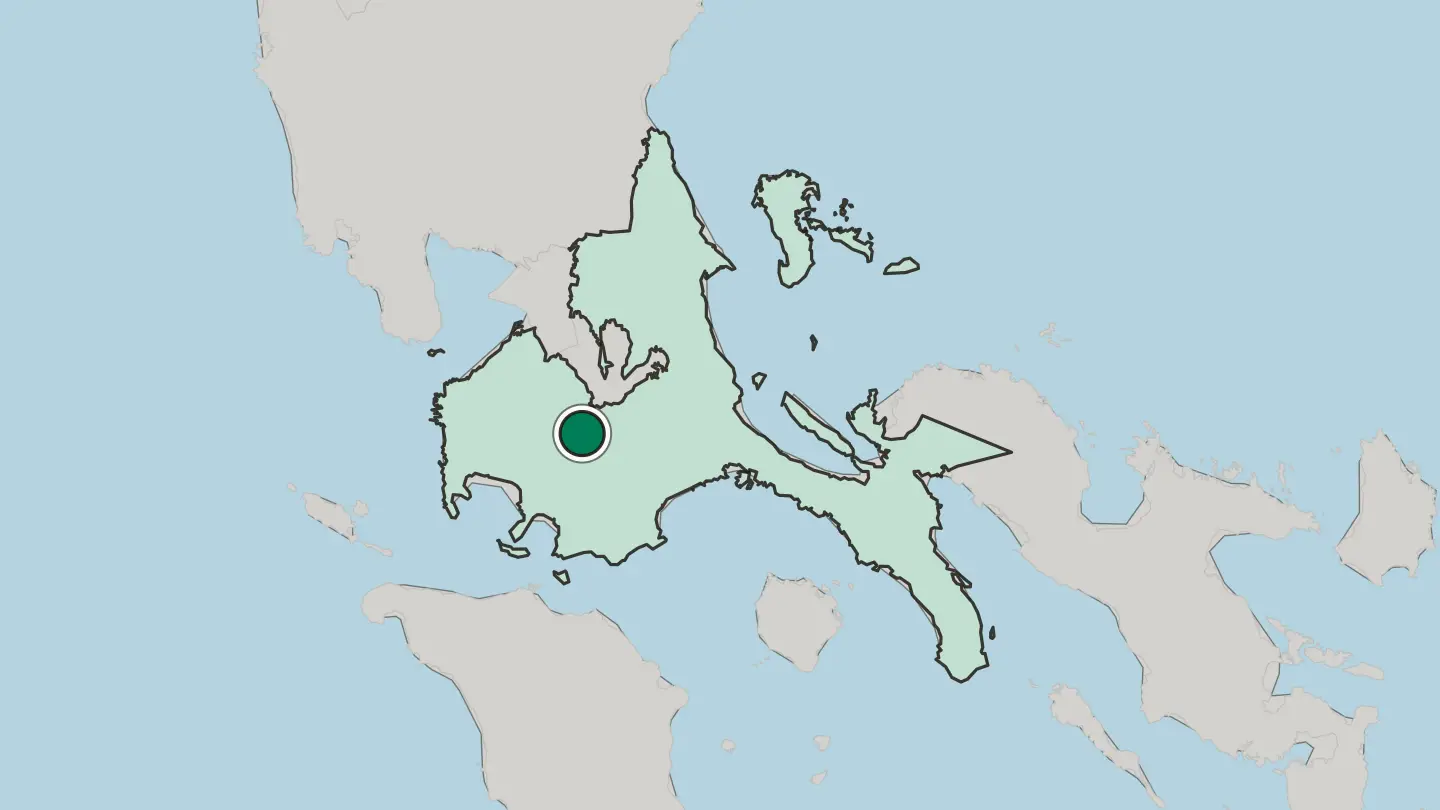 Map of Tanauan in Philippines