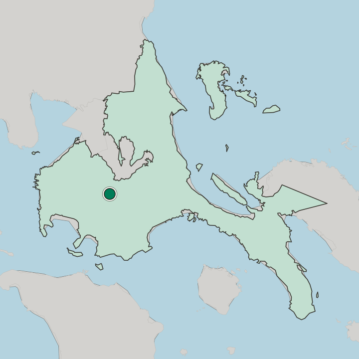 Map showing Tanauan — In Calabarzon