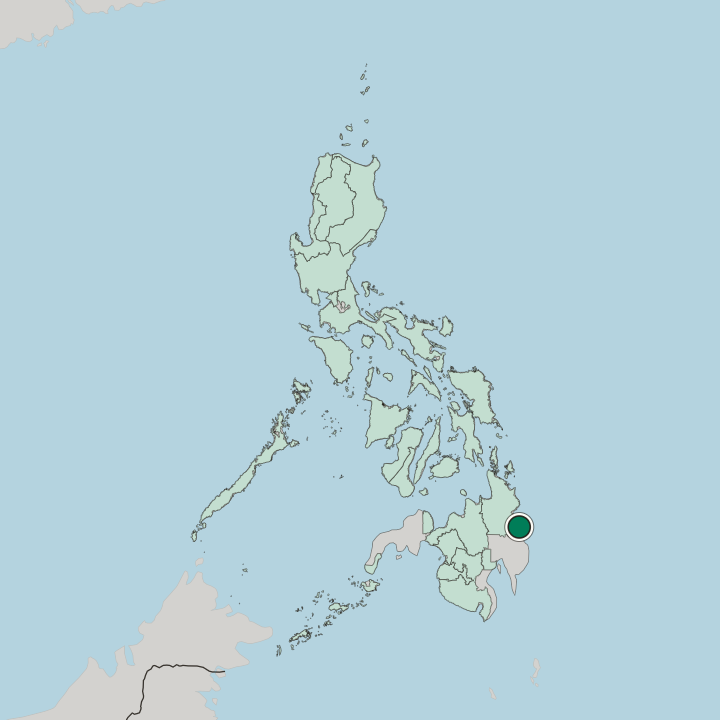 Map showing Bislig — In Philippines
