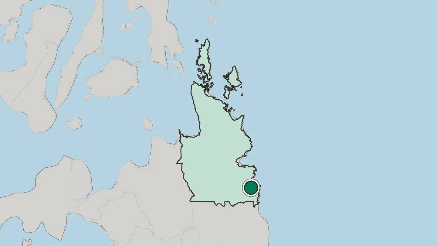 Map of Bislig in Philippines