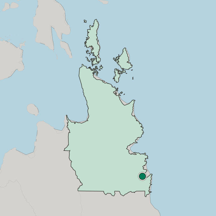 Map showing Bislig — In Caraga