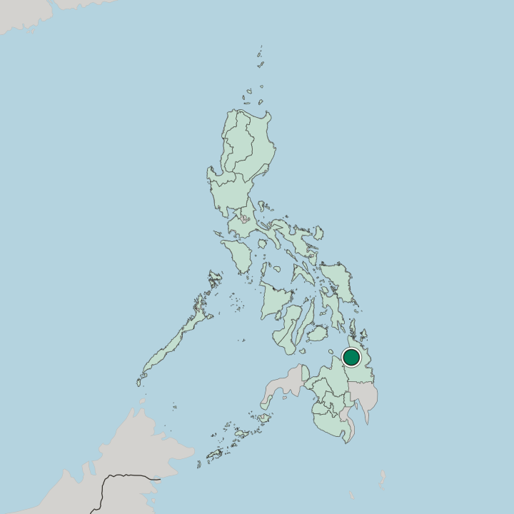 Map showing Butuan — In Philippines