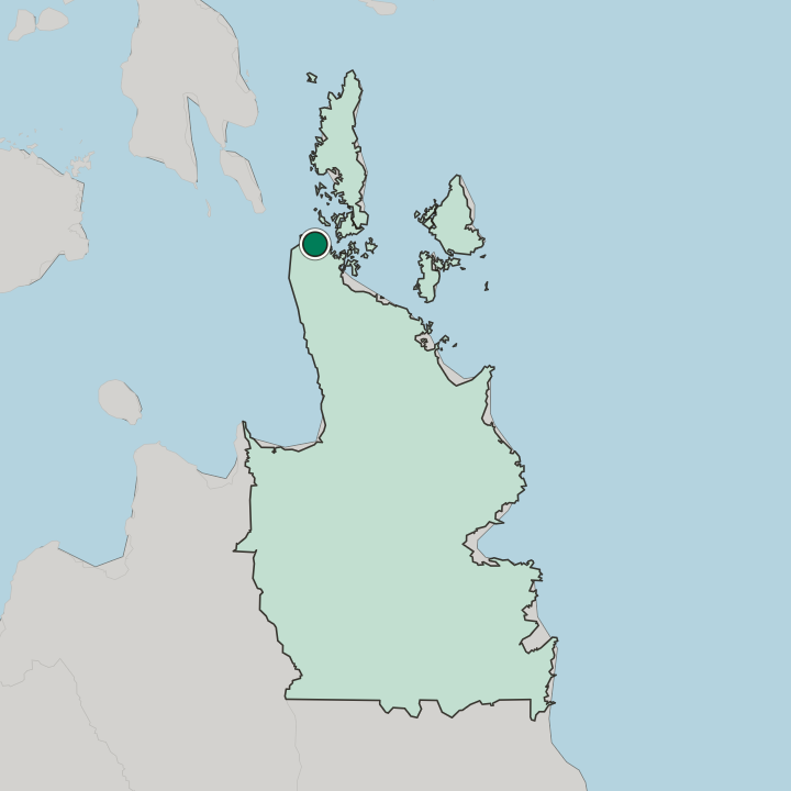 Map showing Surigao — In Caraga