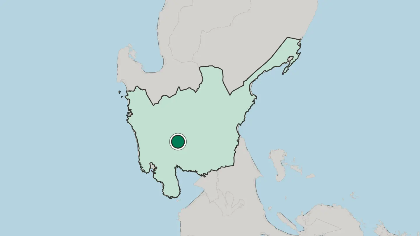 Map of Angeles City in Philippines