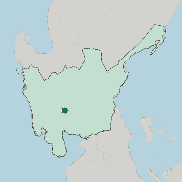 Map showing Angeles City — In Central Luzon