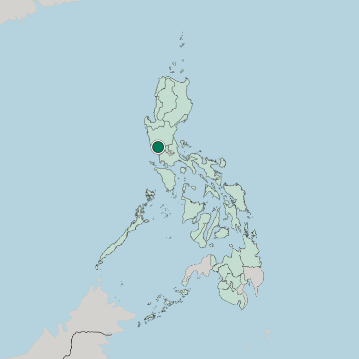Map showing Balanga — In Philippines