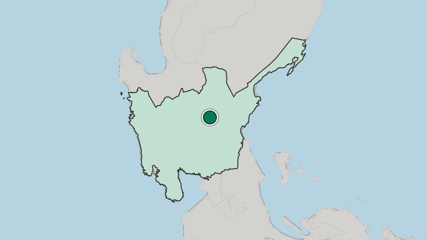 Map of Cabanatuan City in Philippines