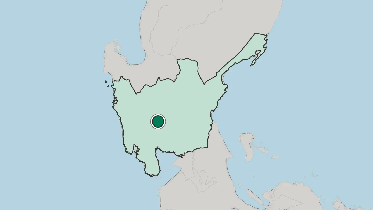 Map of Mabalacat City in Philippines