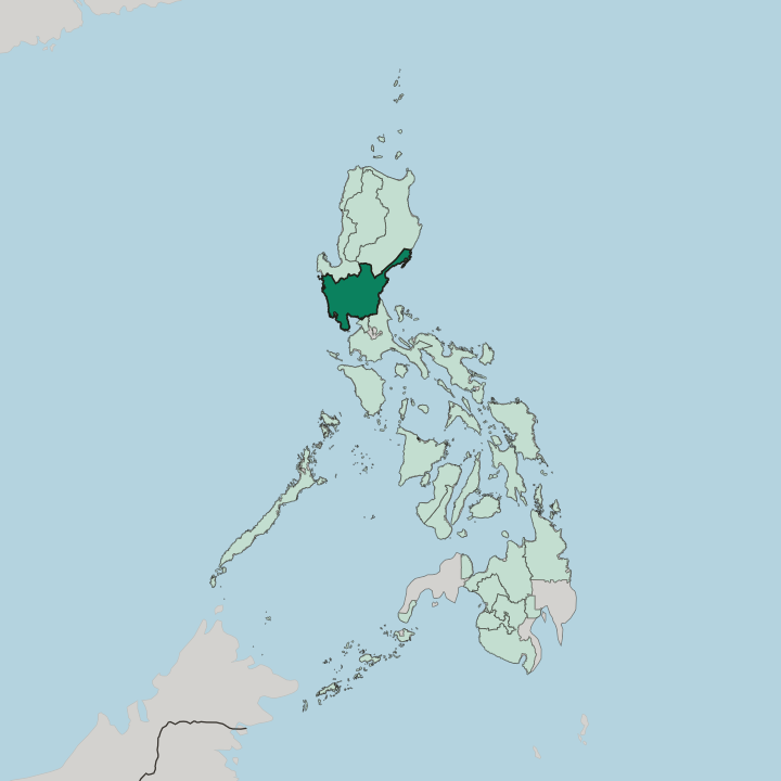 Map showing Central Luzon — In Philippines