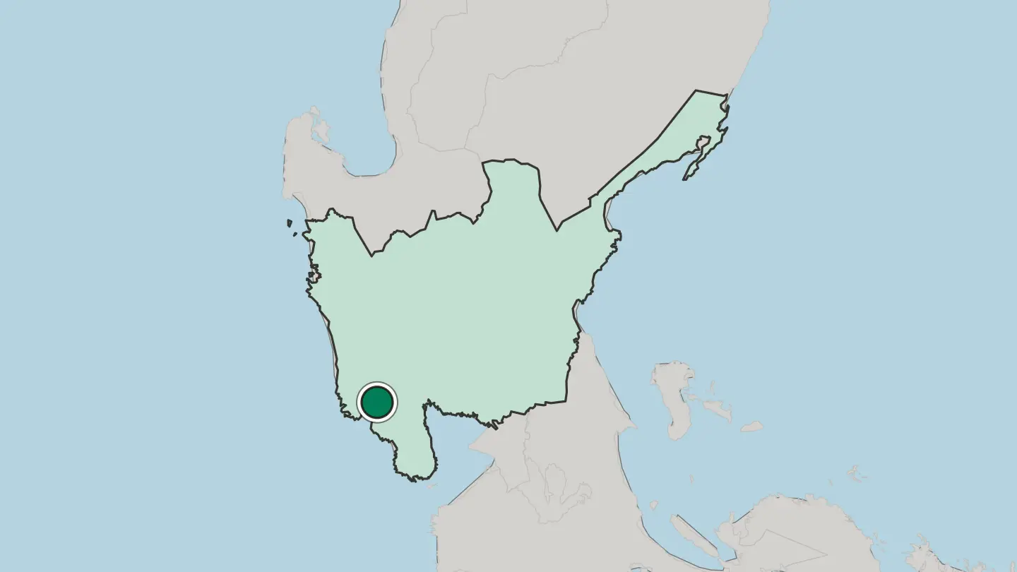 Map of Olongapo in Philippines