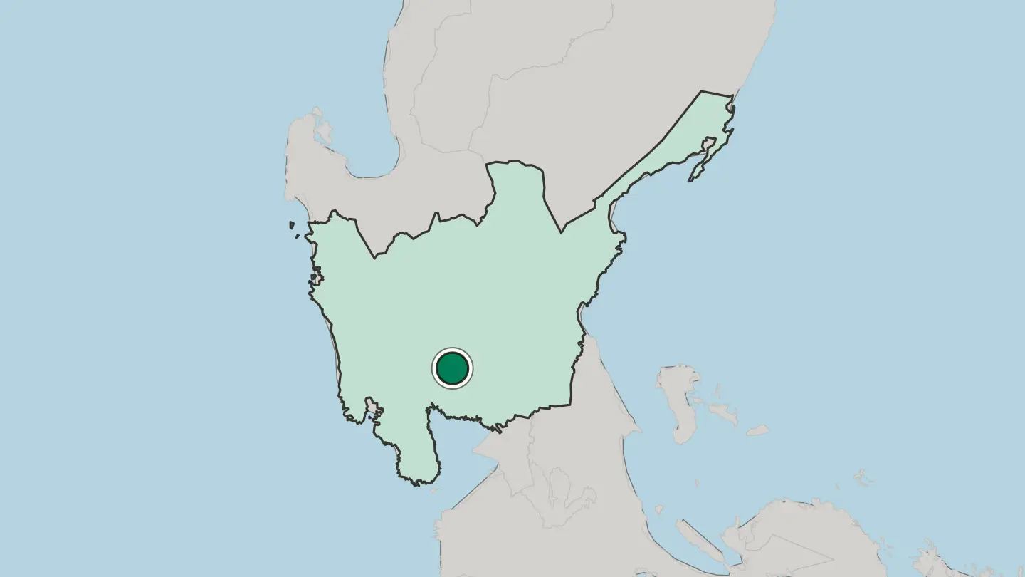 Map of San Fernando in Philippines