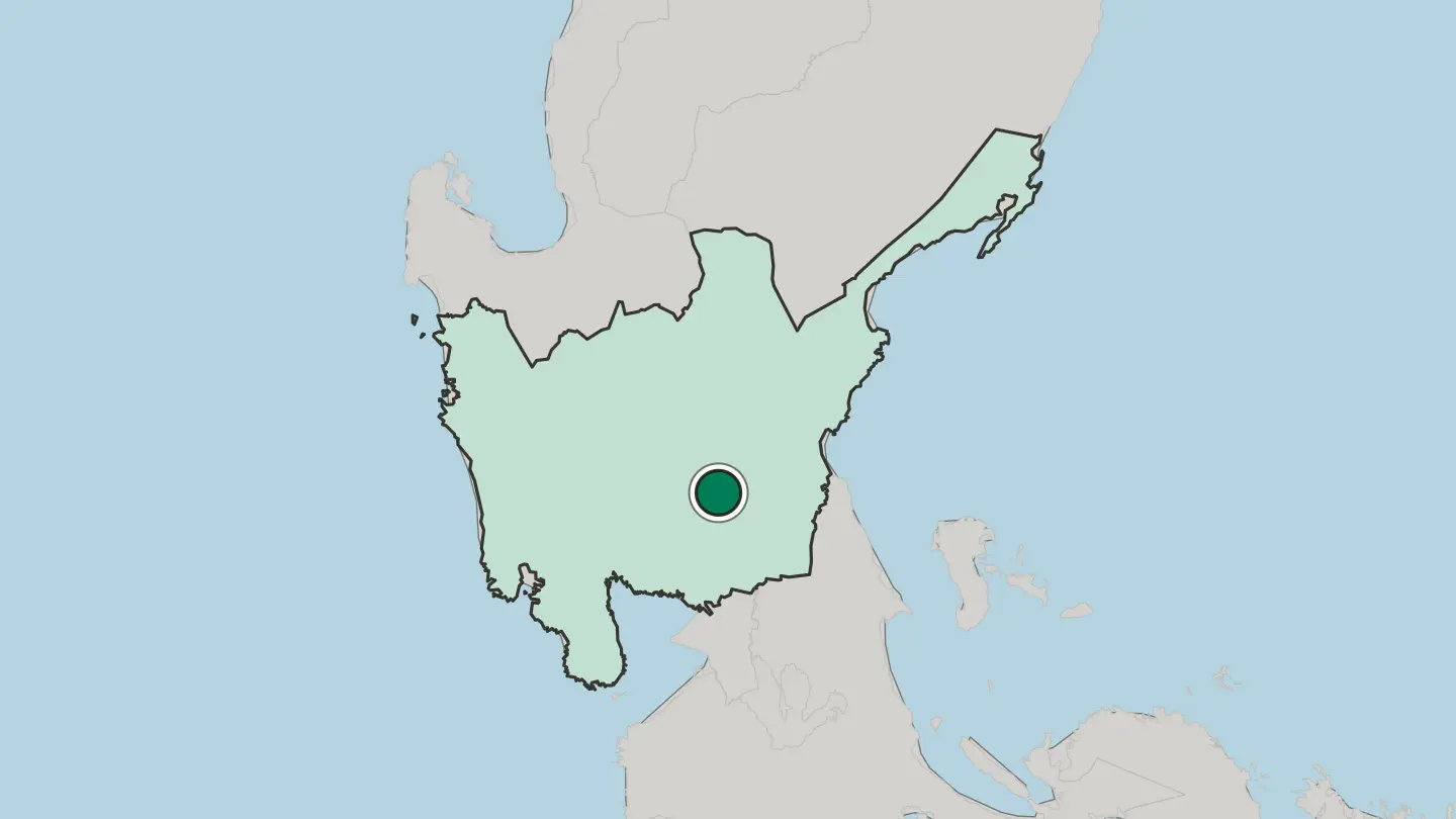 Map of San Miguel in Philippines