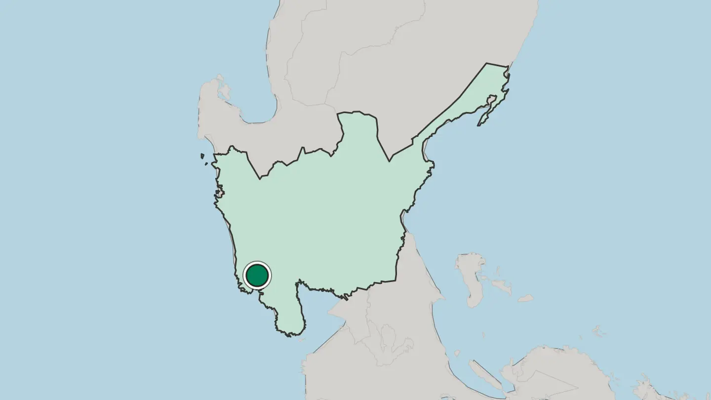 Map of Subic in Philippines