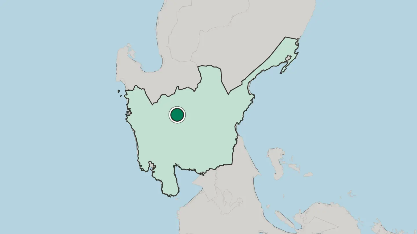 Map of Tarlac City in Philippines