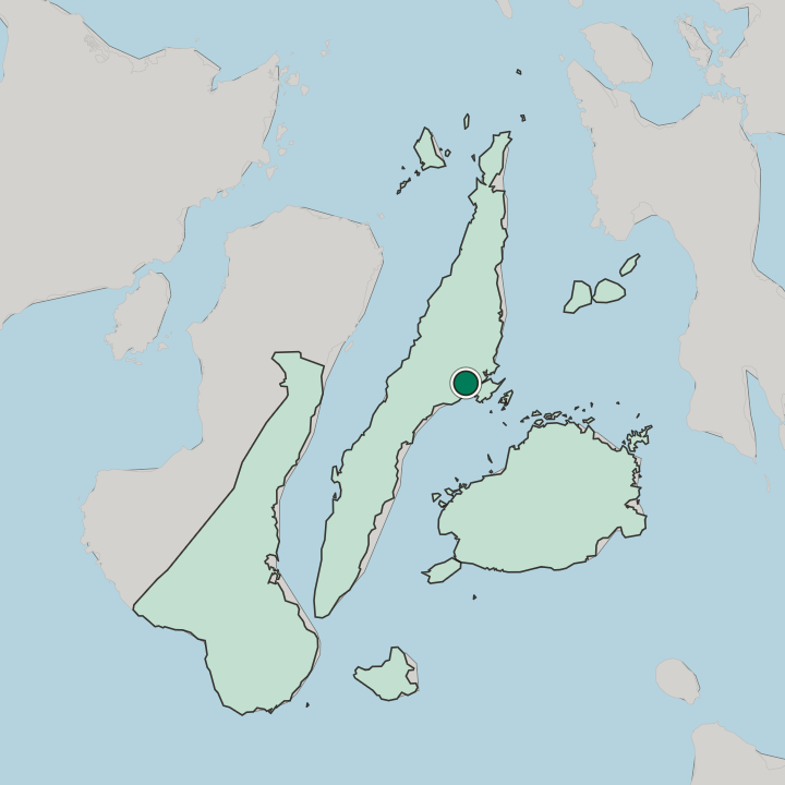 Map showing Cebu City — In Central Visayas