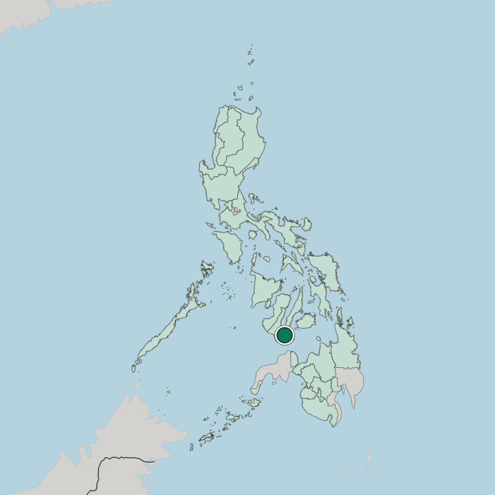 Map showing Dumaguete — In Philippines