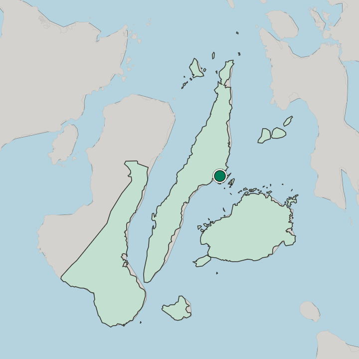Map showing Lapu-Lapu City — In Central Visayas