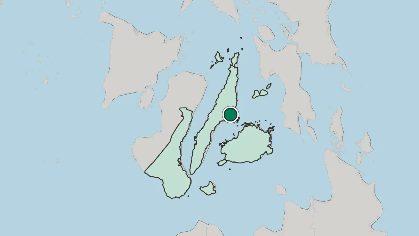 Map of Mandaue City in Philippines