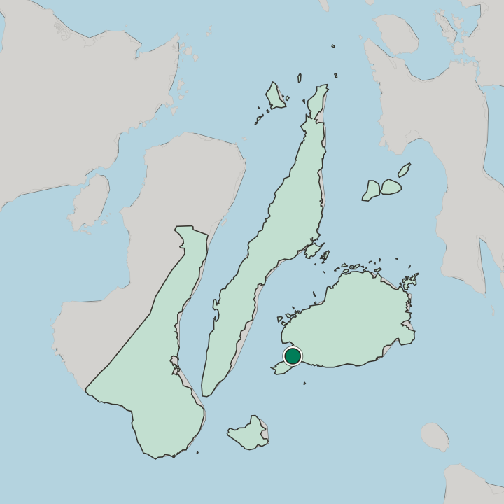 Map showing Tagbilaran City — In Central Visayas