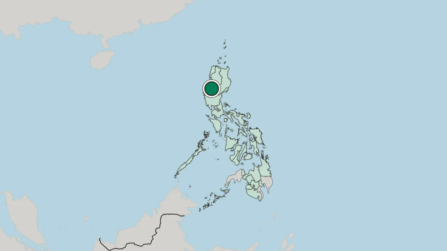 Map of Baguio in Philippines