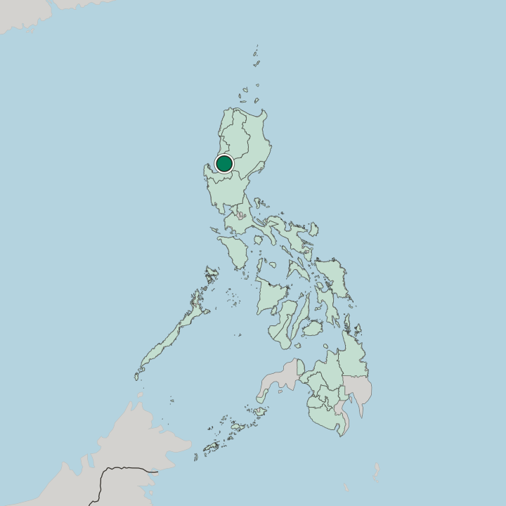 Map showing Baguio — In Philippines
