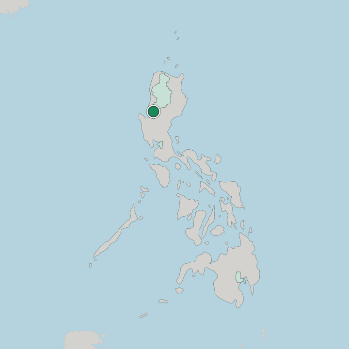 Map showing Baguio — In Philippines