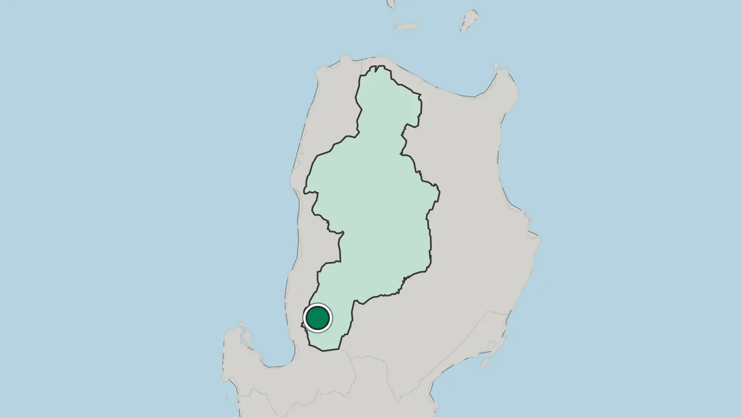 Map of La Trinidad in Philippines