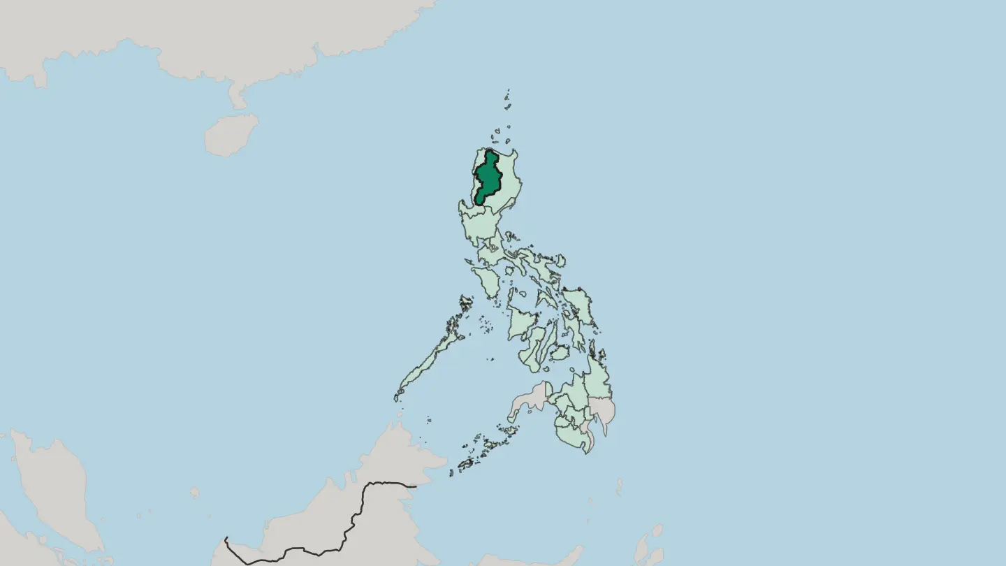 Map of Cordillera Administrative Region in Philippines