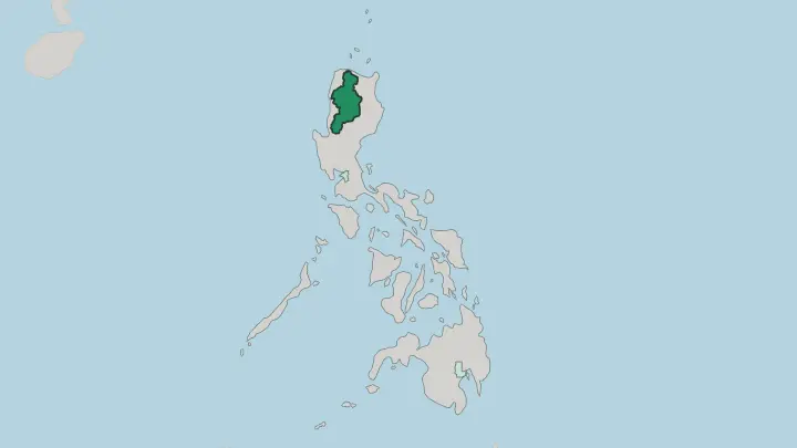 Map of Cordillera Administrative Region in Philippines