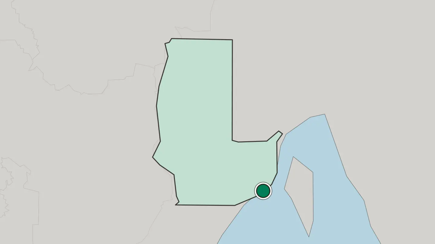 Map of Davao in Philippines