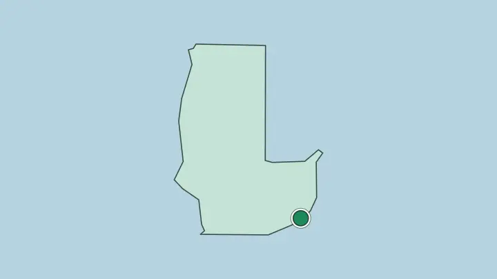 Map of Davao in Philippines