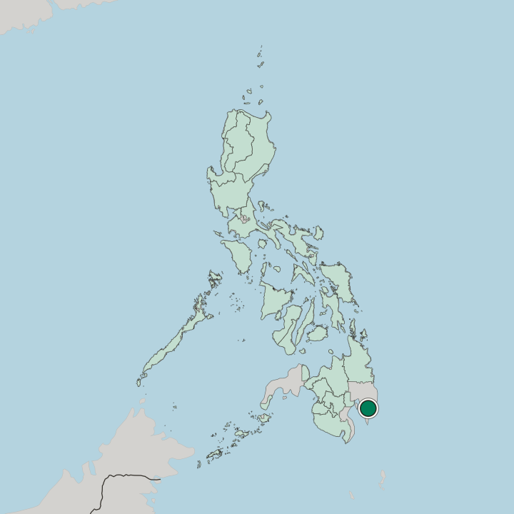 Map showing Mati — In Philippines