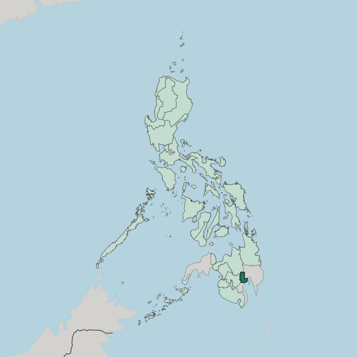 Map showing Davao — In Philippines